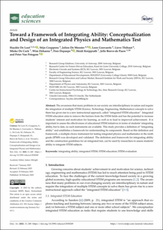Toward a Framework of Integrating Ability: Conceptualization and Design ...
