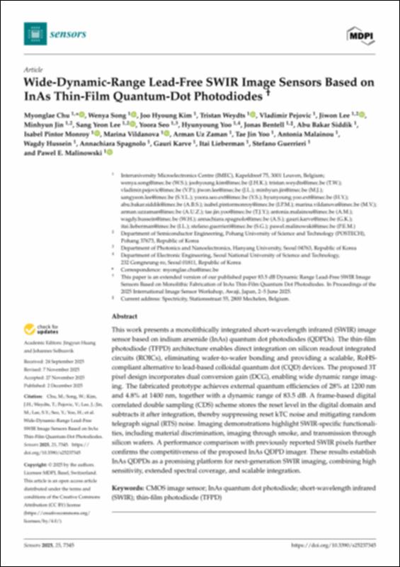 Wide-Dynamic-Range Lead-Free SWIR Image Sensors Based on InAs Thin-Film ...