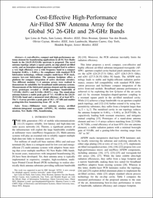 Cost-Effective High-Performance Air-Filled SIW Antenna Array for the ...
