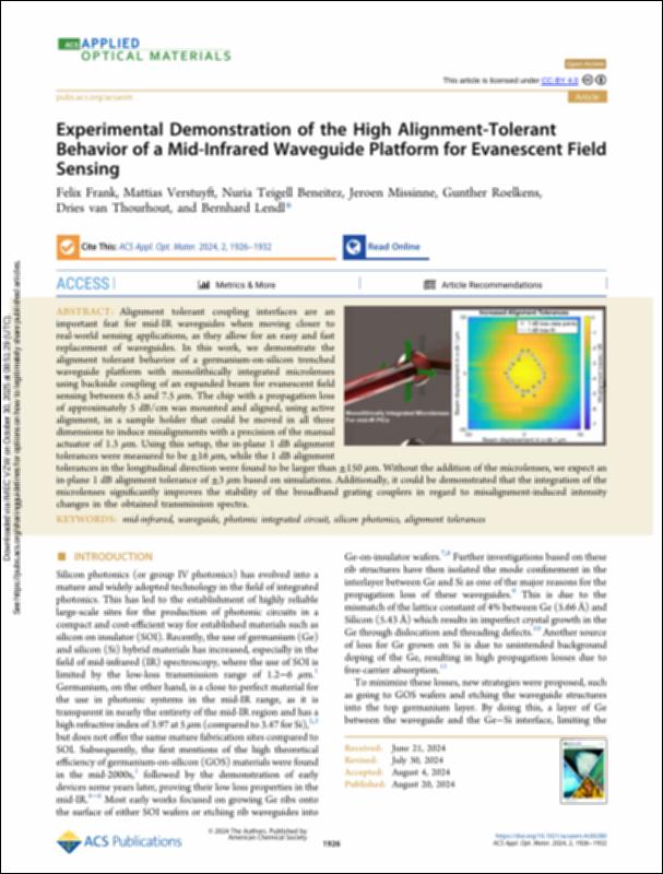 Experimental Demonstration of the High Alignment-Tolerant Behavior of a ...