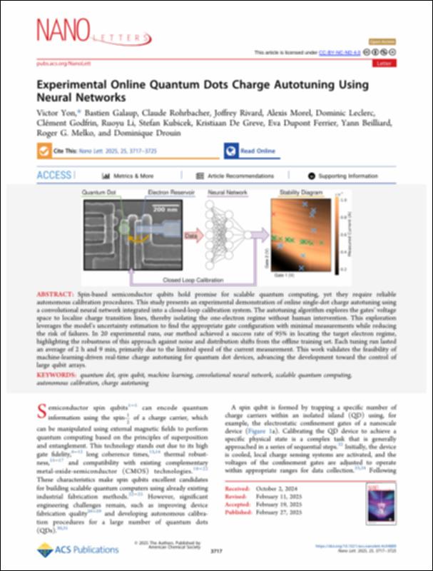 Experimental Online Quantum Dots Charge Autotuning Using Neural Networks