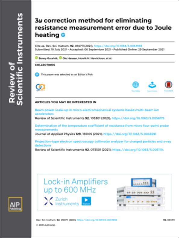 3 omega correction method for eliminating resistance measurement error ...