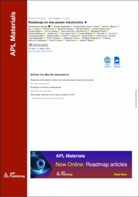 Roadmap on low-power electronics