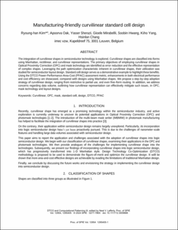 Manufacturing-friendly curvilinear standard cell design