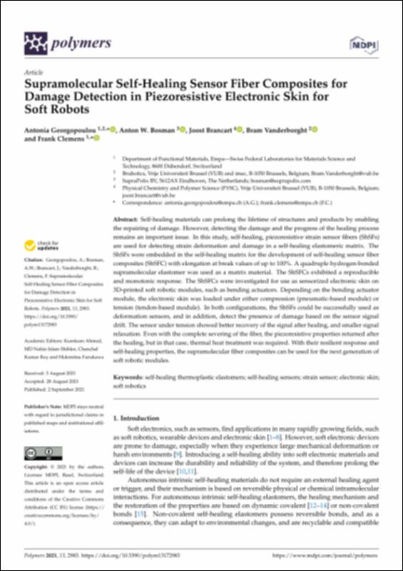 Supramolecular Self-Healing Sensor Fiber Composites for Damage ...