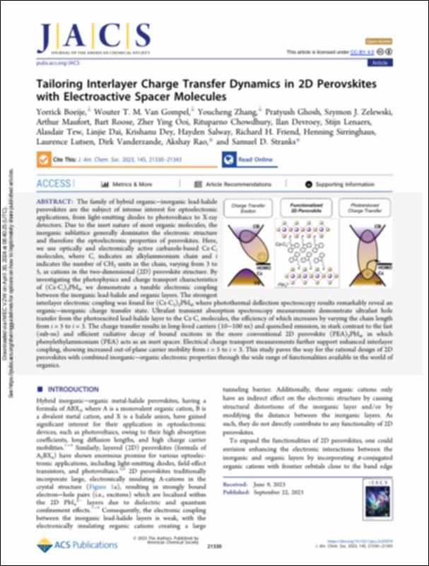 Tailoring Interlayer Charge Transfer Dynamics in 2D Perovskites with ...